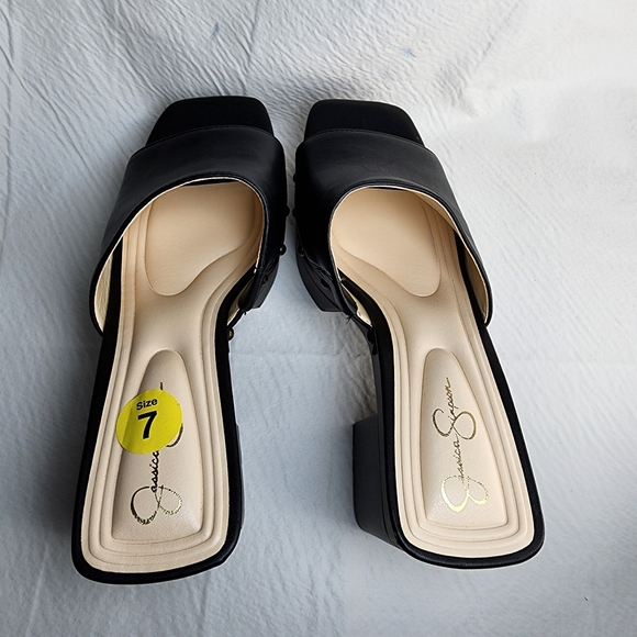 Jessica Simpson Block Heel Charlete Black 4" Platform Sandals Size 7 M NWOT - Picture 3 of 12